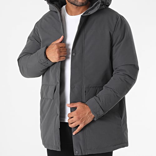 Parka Capuche Champ Gris Anthracite