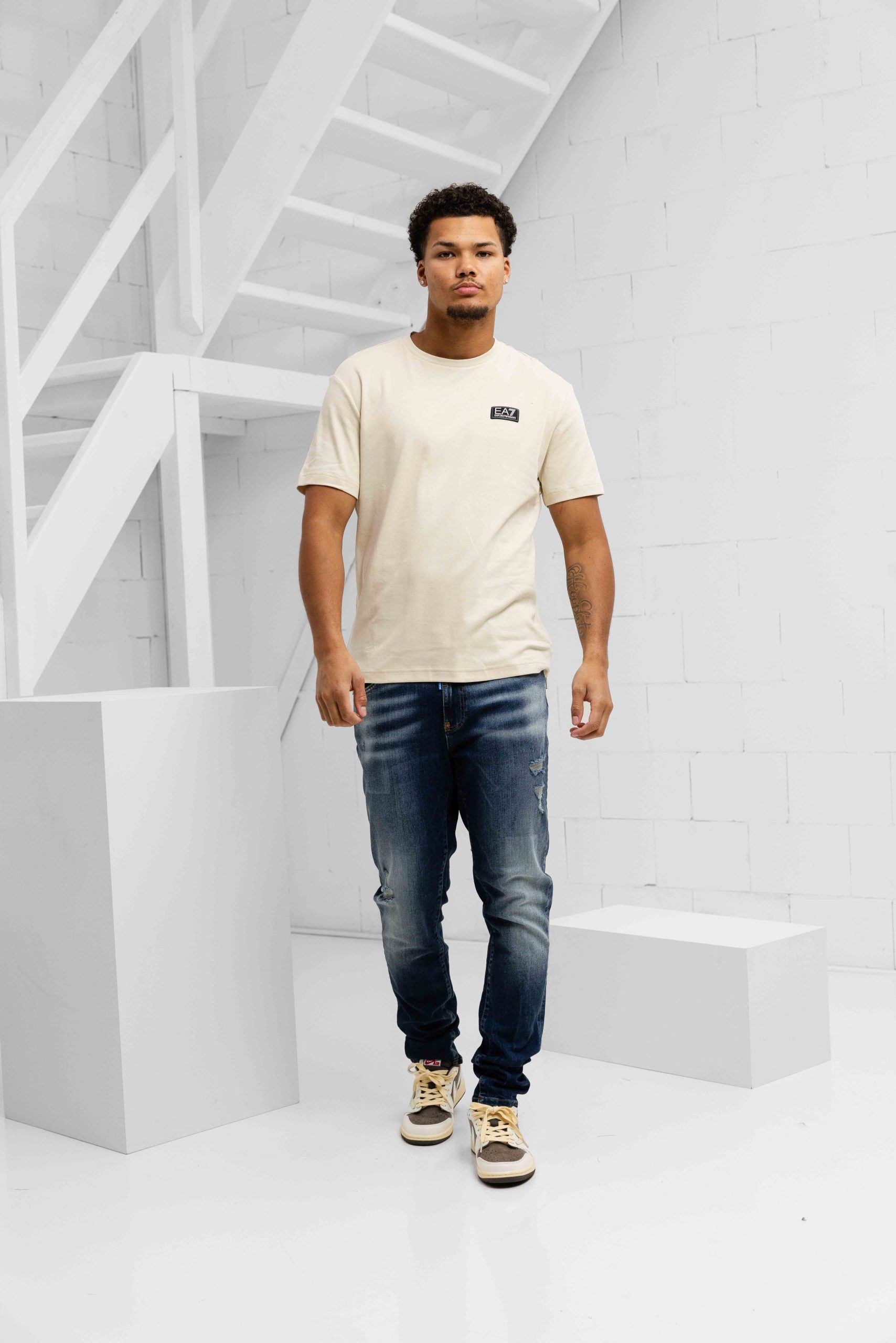 EA7 Emporio Armani 7M000516 T-Shirt Heren Beige