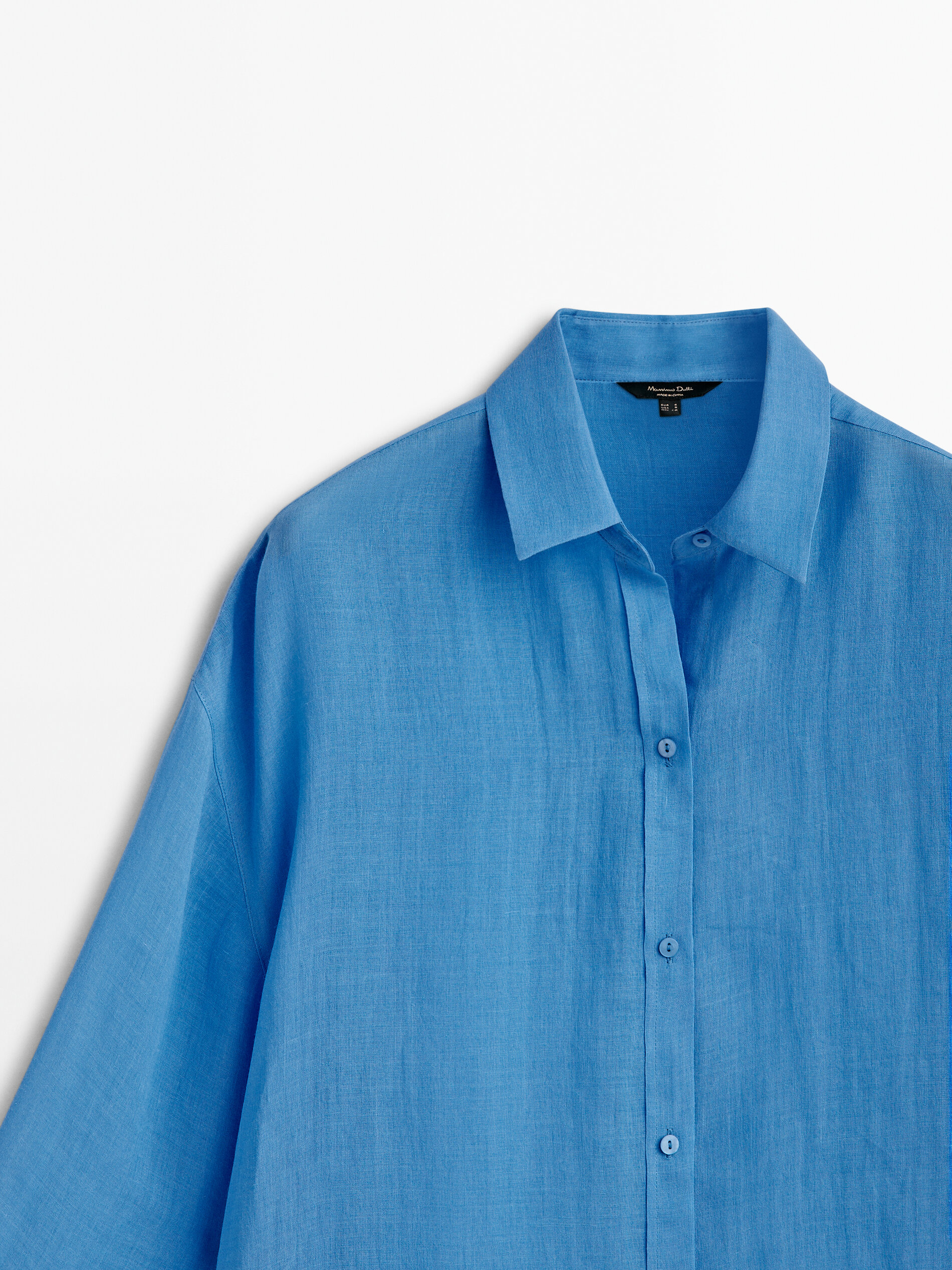 Camisa oversized 100% cobre - AZUL
