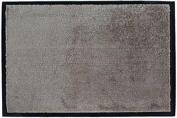 Tapis en microfibres taupe 40x60 cm avec semelle en PVC