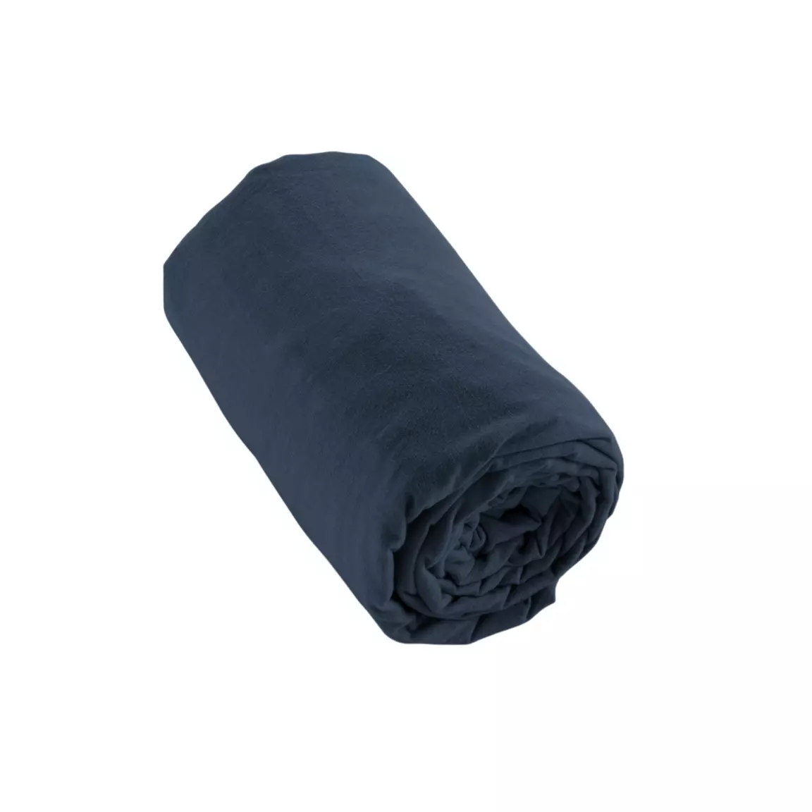 Drap housse flanelle de coton (140 x 190 cm) Théa Bleu nuit