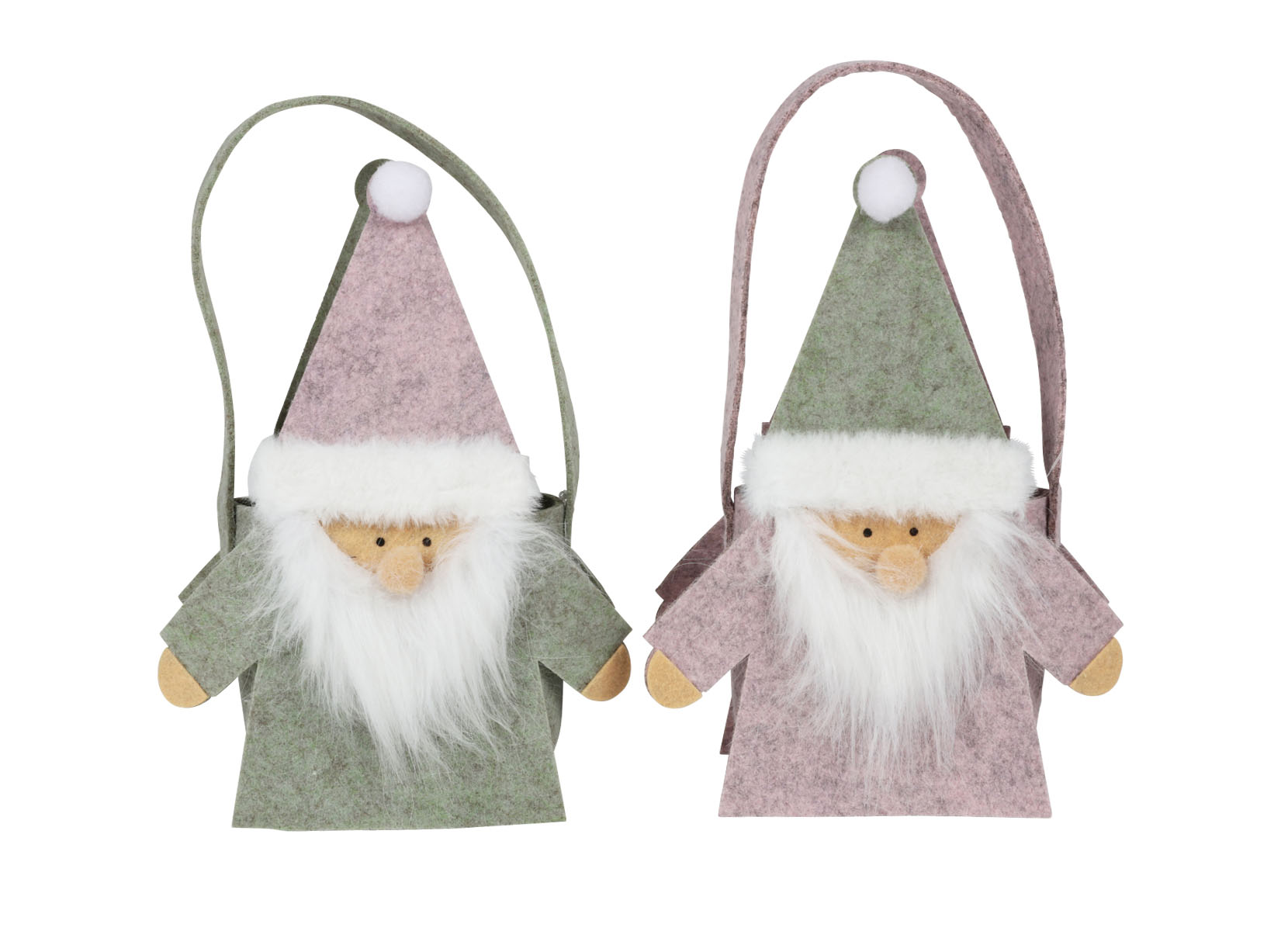 Weihnachtsdeko Filz-Tasche Santa 20x30x7,5cm