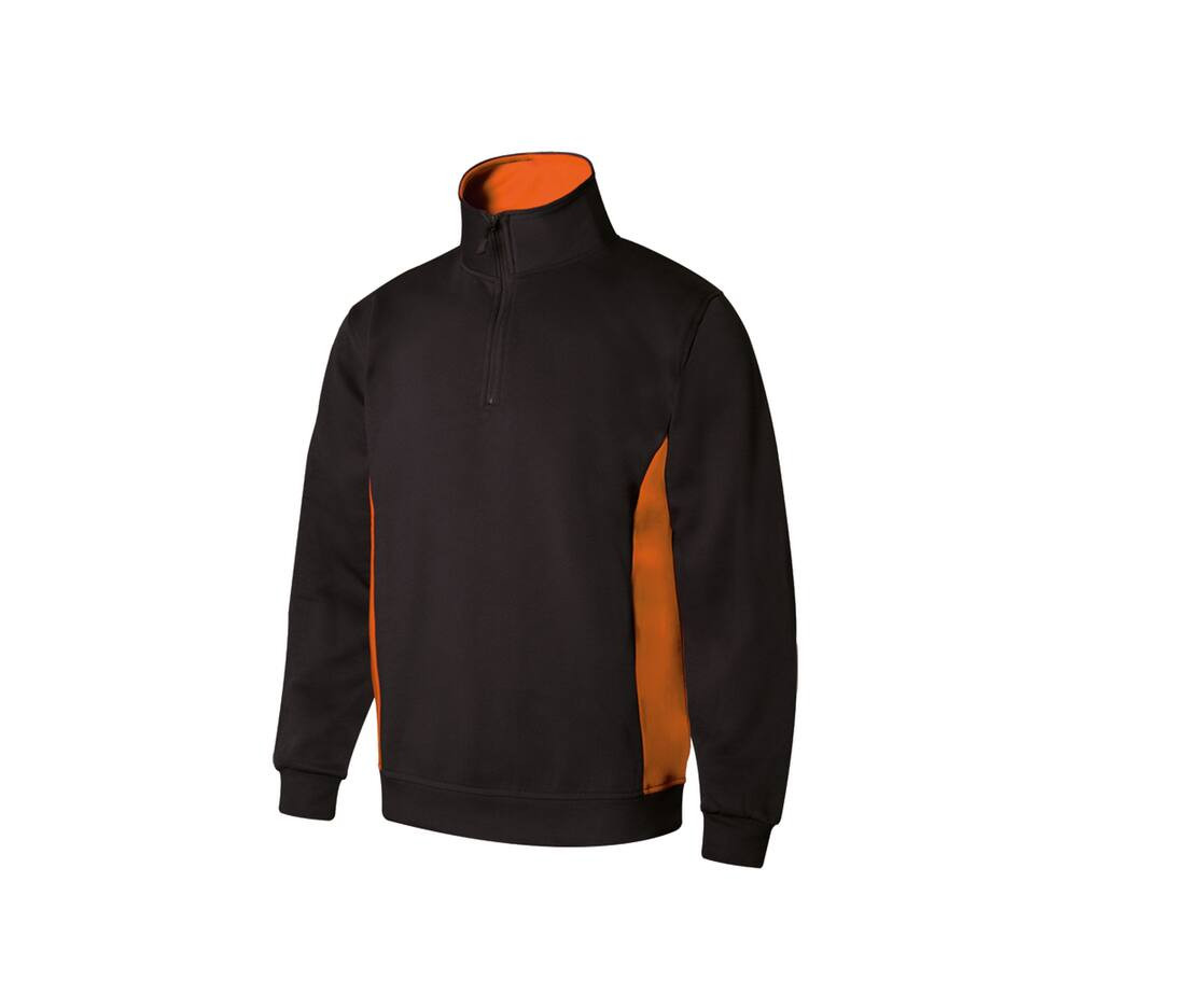 VELILLA V5704 - Sweat bicolore col zippé