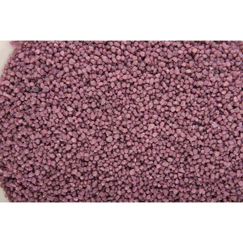 Gravier fin pour aquariums, couleur violet lilas 1kg