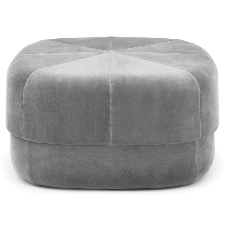 Normann Copenhagen Circus Velour poef large grijs