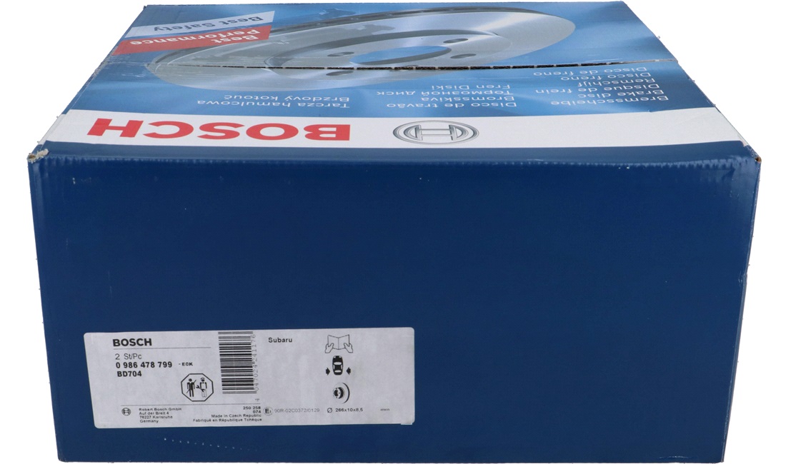 Bremseskive 266 x 10 mm