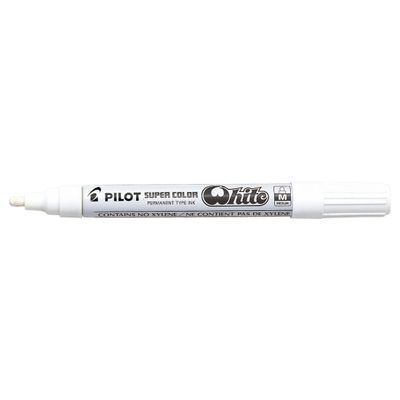 Pilot Super Color - Marqueur permanent - pointe moyenne - blanc