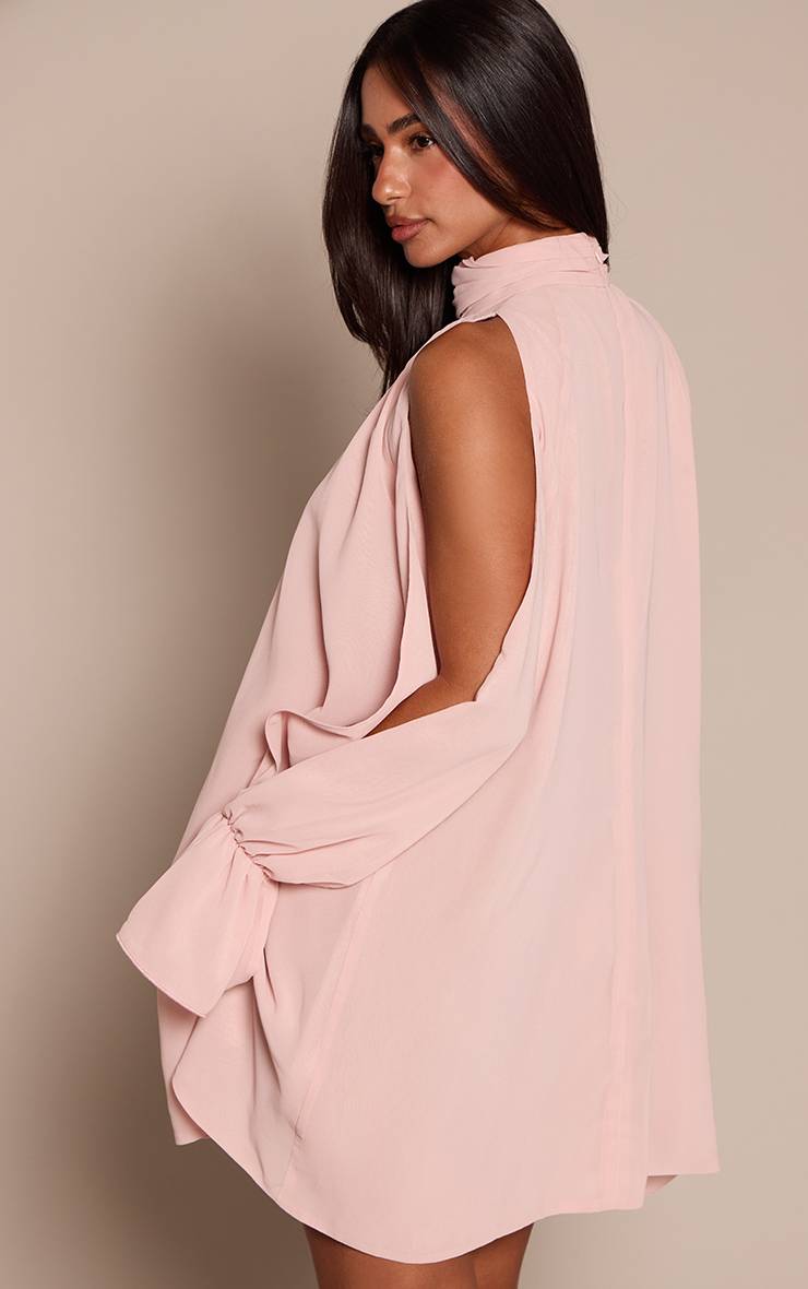 Rose Bébé Robe Mini À Col Montant Et Volants Petite