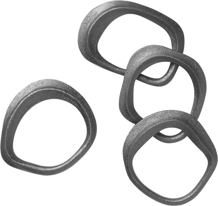 ferm LIVING Flow Napkin Rings-Set of 4 - Black Black brass