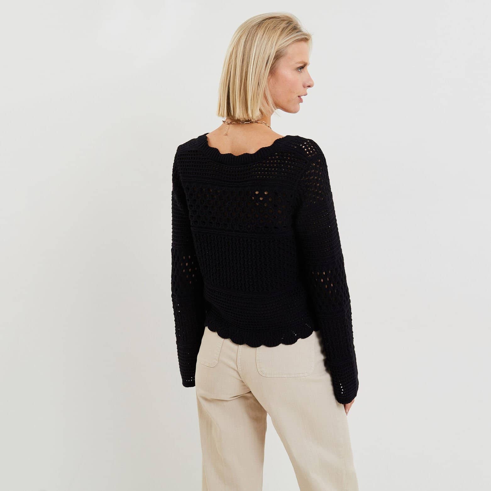 Gilet ajouré femme