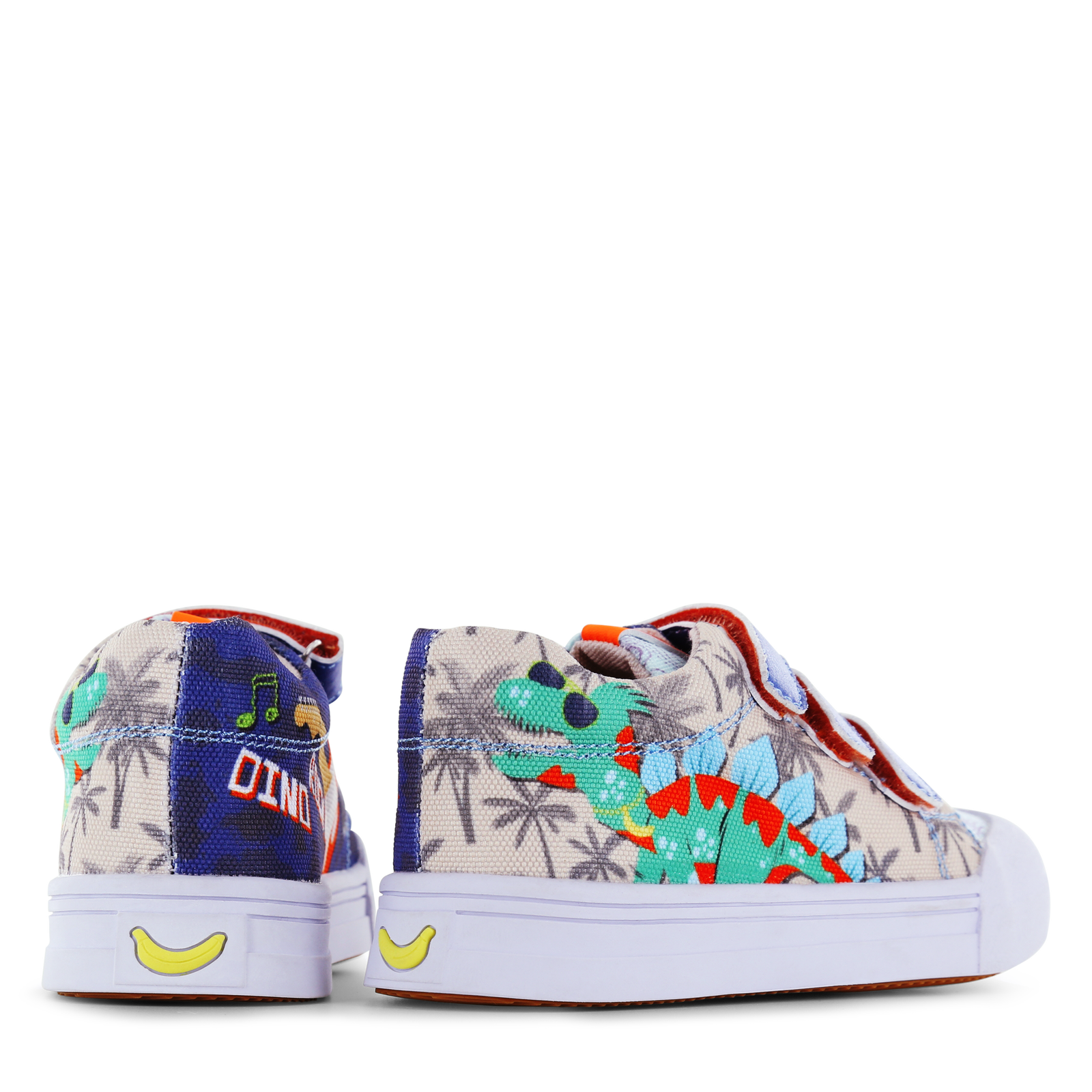 Go Bananas sneaker klittenband - Dino Canvas | Jongens schoenen