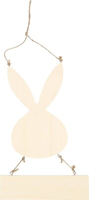 Hare Med Skilt - H 29,5 CM - B 19,2 CM - 1 Stk