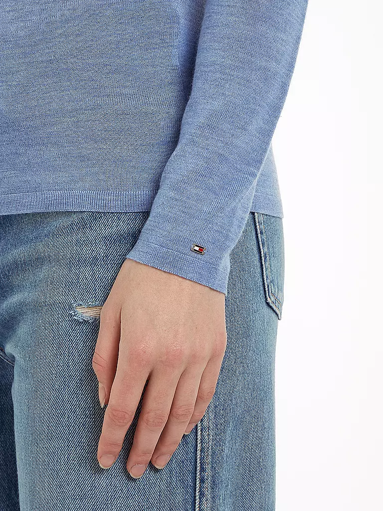 TOMMY HILFIGER Rollkragenpullover hellblau