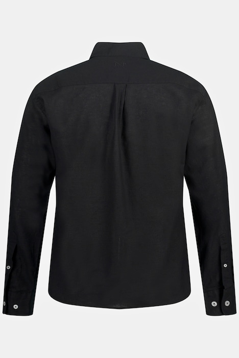 Leinenmixhemd, Langarm, Buttondown-Kragen, Modern Fit