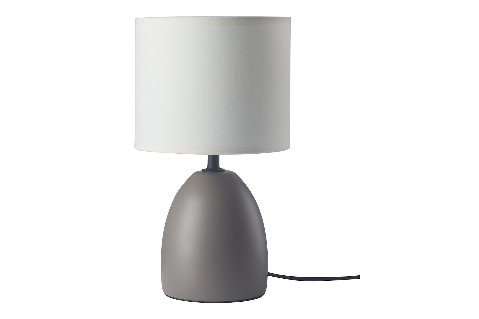 Terra bordlampe Taupe farget med offwhite skjerm E14