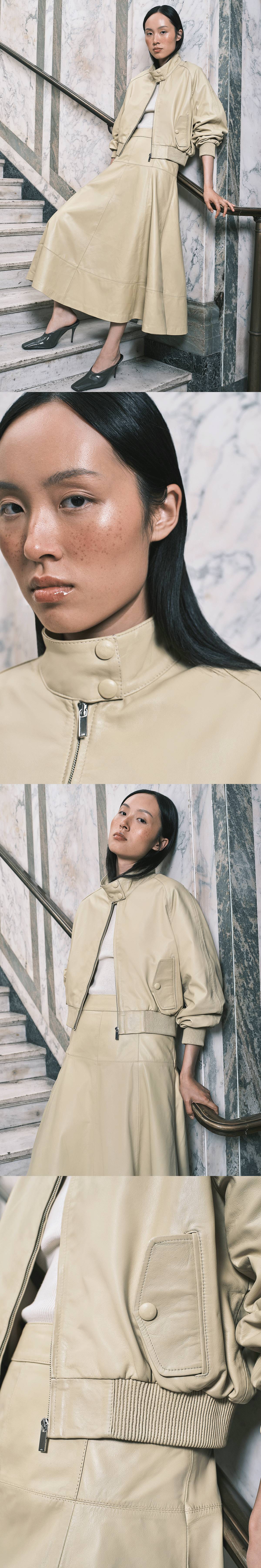 KarenMillen Blouson Aviateur En Cuir
