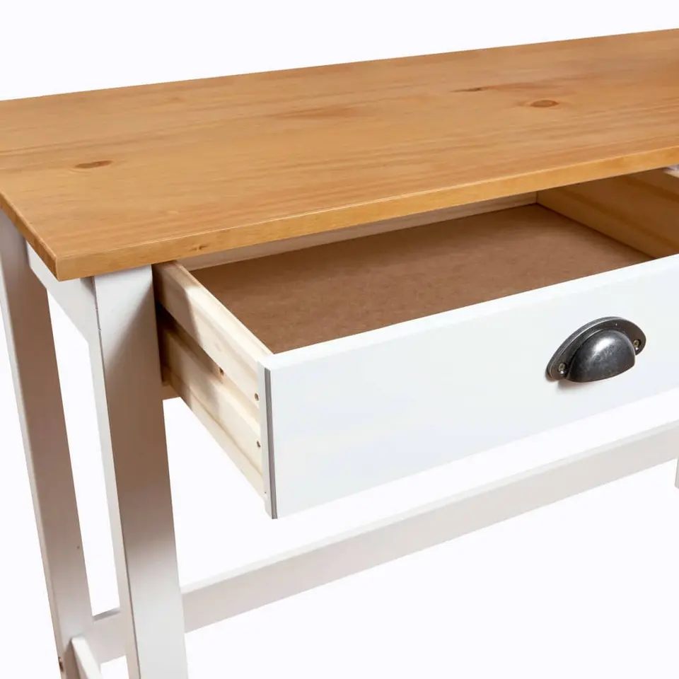 vidaXL - Wandtafel - Wit - Grenenhout
