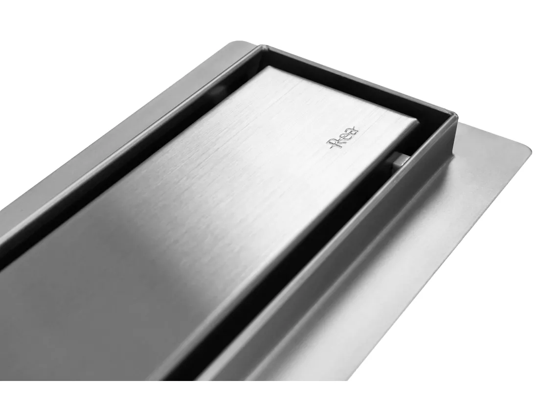 Drain linéaire en acier inoxydable Rea Pure Neo Pro 900 Brush Steel