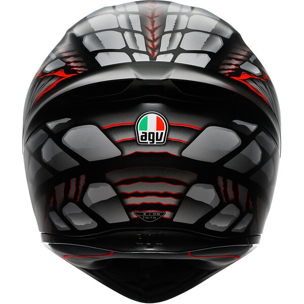 AGV - Casque K1 S Lyzard Noir Mat / Gris / Rouge