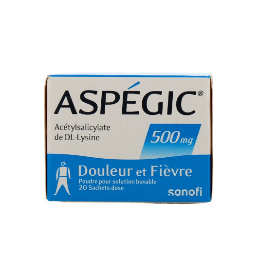 Aspegic 500 mg poudre - Aspirine - Pharmacie des Drakkars