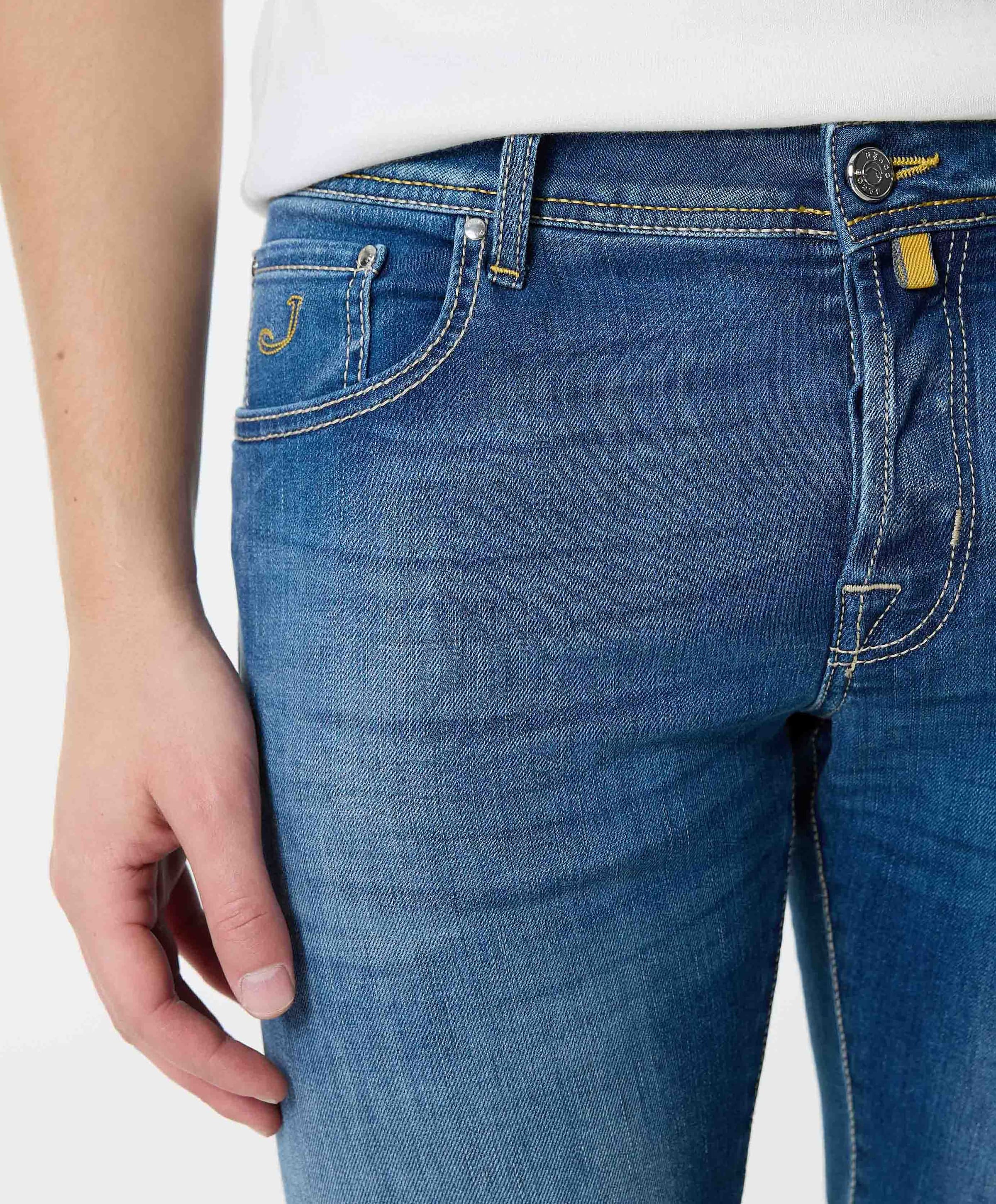 Jacob Cohën Nick Slim 5 Pocket heren jeans blauw