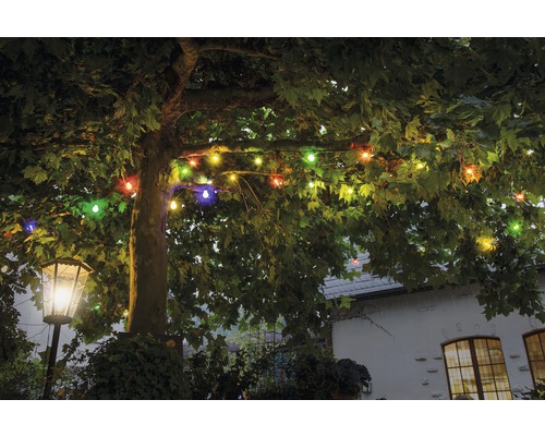 Konstsmide biertuin lichtsnoer, 20 LED-lampen, kleurrijk, warm wit