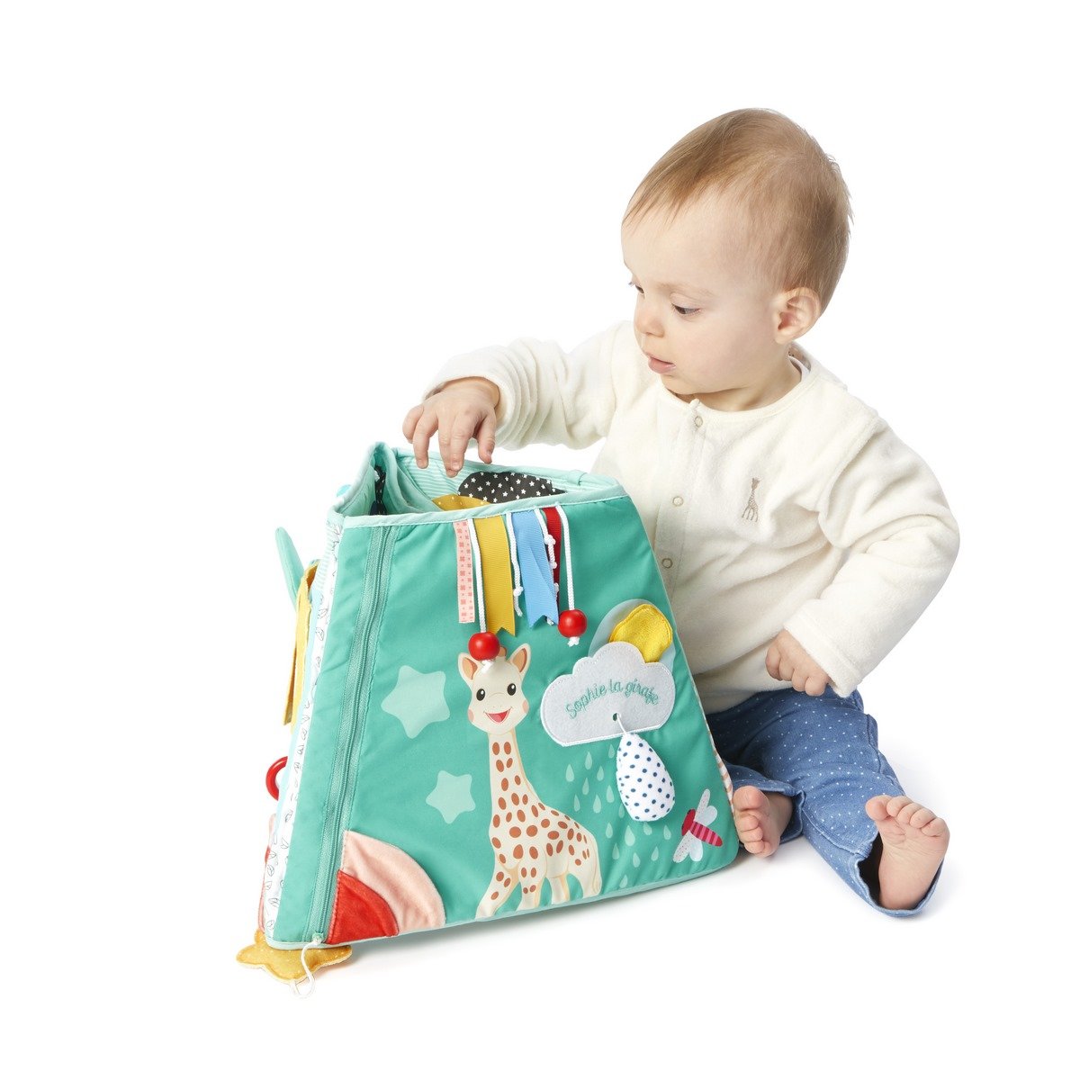 Tableau d'activités tissu Sophie La Girafe