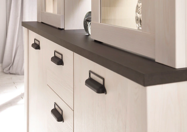 Home affaire Buffet »SHERWOOD« Holz Dekor, mit Scheunentorbeschlag und Apothekergriffen, Breite 133cm