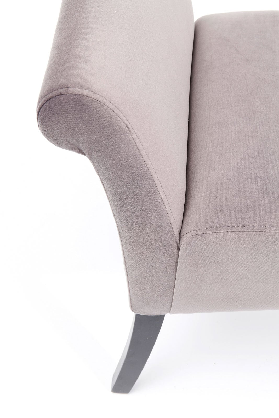 KARE DESIGN Bank MOTLEY 108 x 61 x 40 cm Textil Velvet Silvergrey