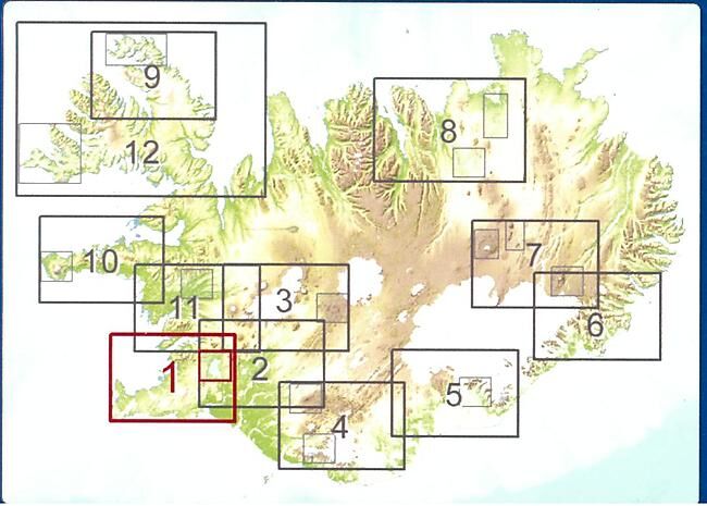 MAL OG MENNING - 1 REYKJANES 1 100 000  1 50 000