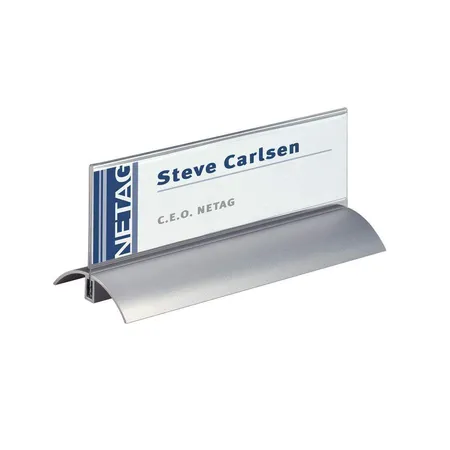 Durable 820219 Tischnamensschild Desk Presenter de Luxe, Einsteckschilder 61?x?210?mm, transparent