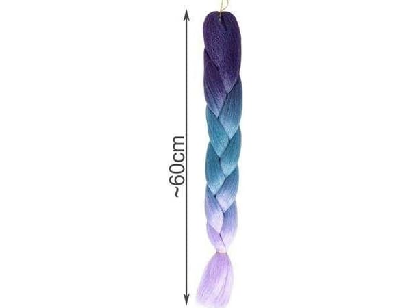 Iso Trade Syntetiske hårfletter ombre blue/fio W10342