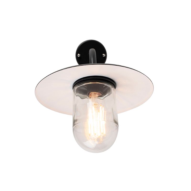 Smart buiten wandlamp zwart IP44 incl. WiFi A60  - Munich