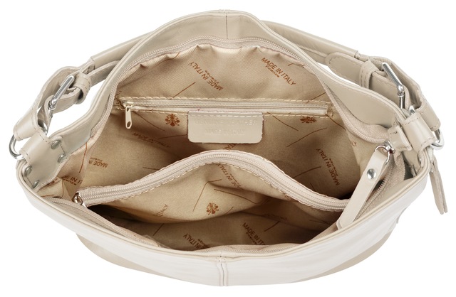 Samantha Look Henkeltasche echt Leder, Made in Italy
