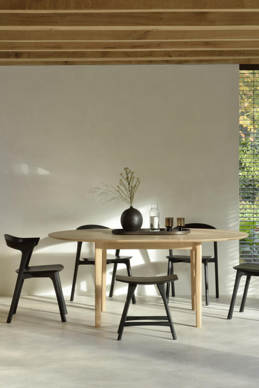 Ethnicraft Bok eettafel uitschuifbaar 129/179x129 eiken