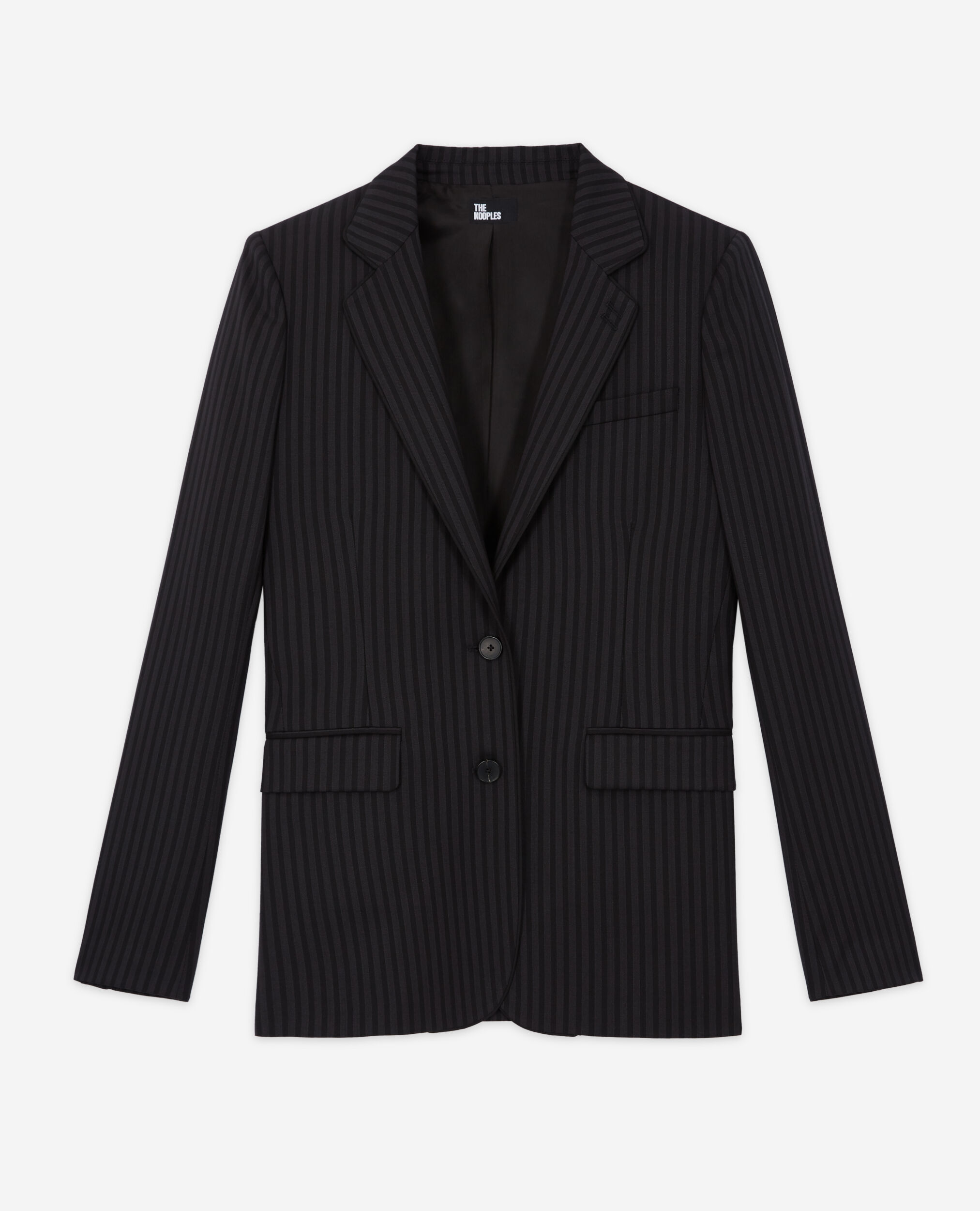 Veste de costume en laine à rayures