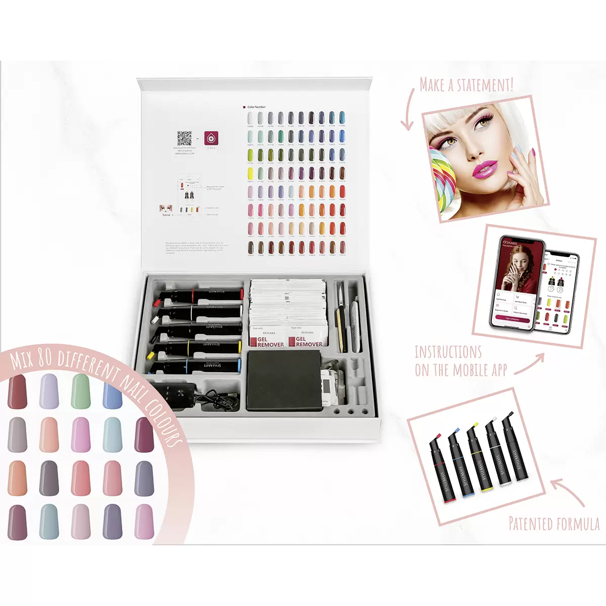 Nagelstyling-Set Stylemate weiss