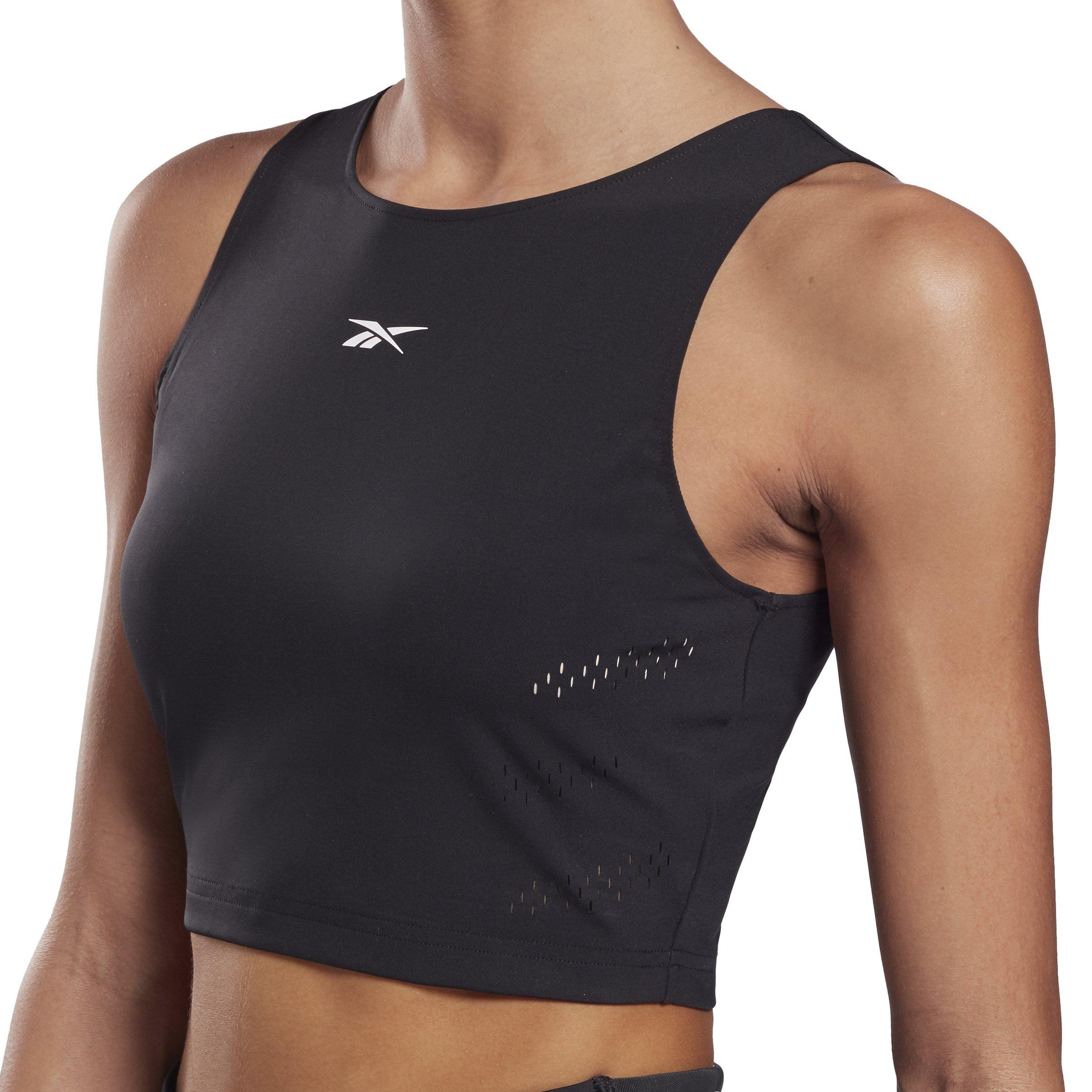 Reebok Perform Perforated Crop Long Sleeve Top Womens