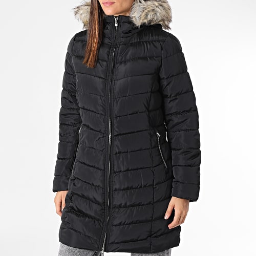 Doudoune Capuche Fourrure Femme Ellan Noir