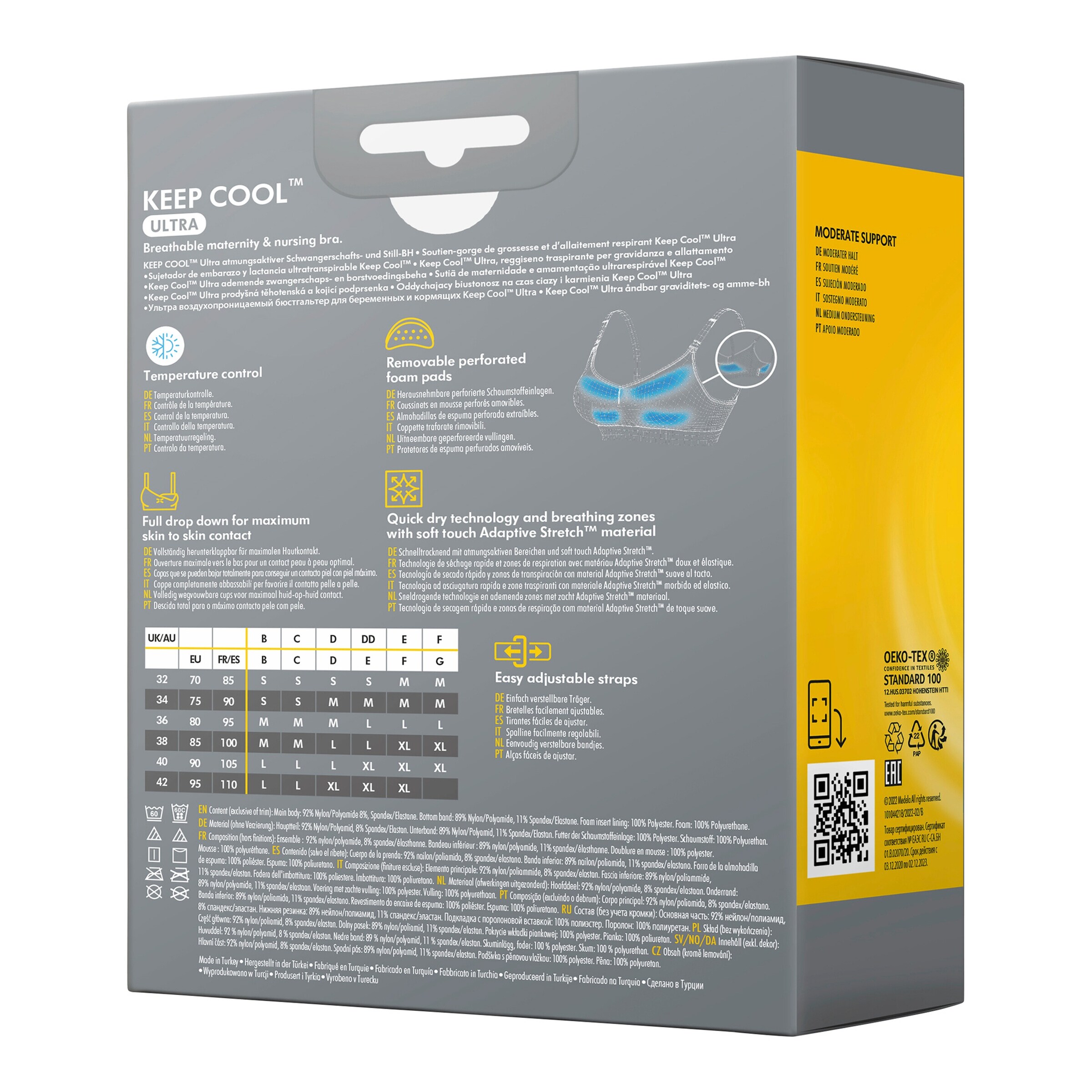 Medela Umstands- und Still-BH Ultra Keep Cool gefütterte Cups weiß