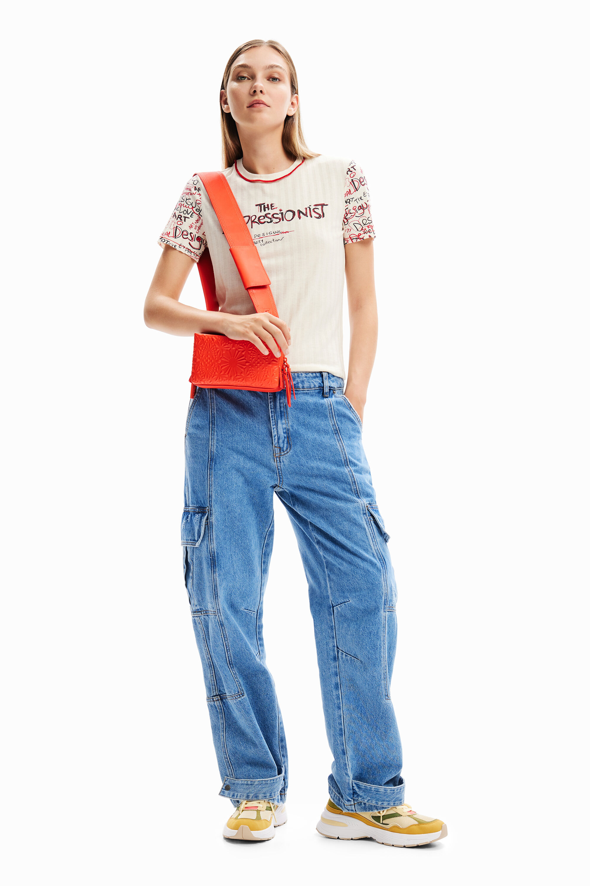 T-shirt texturé messages