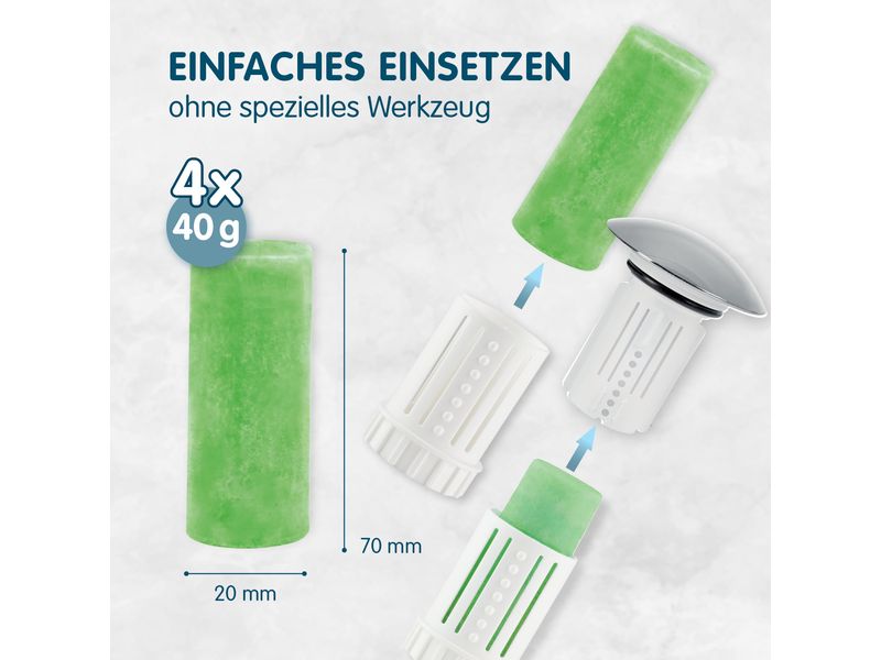 Abfluss-Fee Reinigung Duftsteine, 4er Set Für angenehmen Geruch im Bad