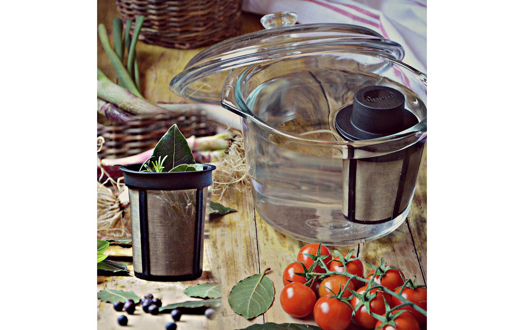 Teefilter-System Floating Basket L SchwarzDauerfilter mit Edelstahlgewebe