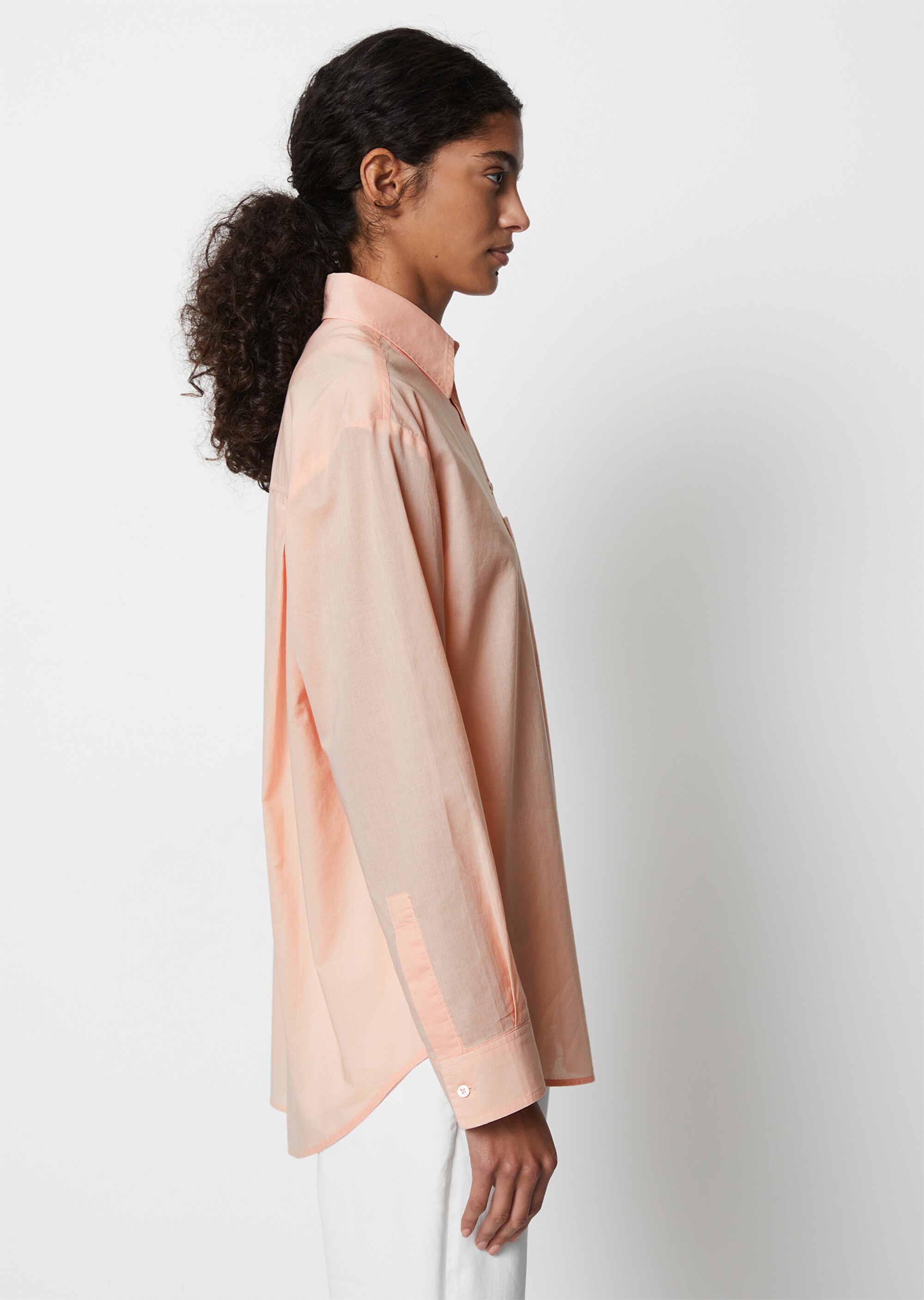 Langarm-Bluse regular aus Silky-Touch-Voile-Qualität