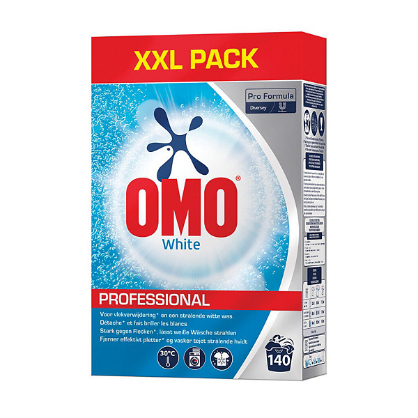Lessive en poudre Omo Professional textiles blancs 140 lavages
