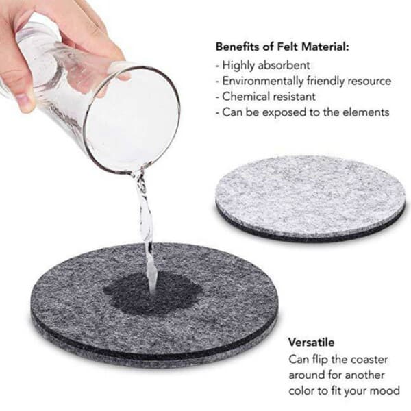 10-pack glassputer i teppe med holder Gray