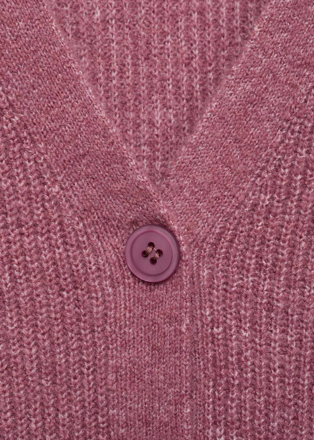 MANGO TEEN rib gebreid vest roze