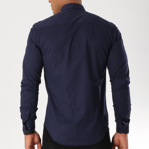 Chemise Manches Longues Slim Fit 293 Bleu Marine