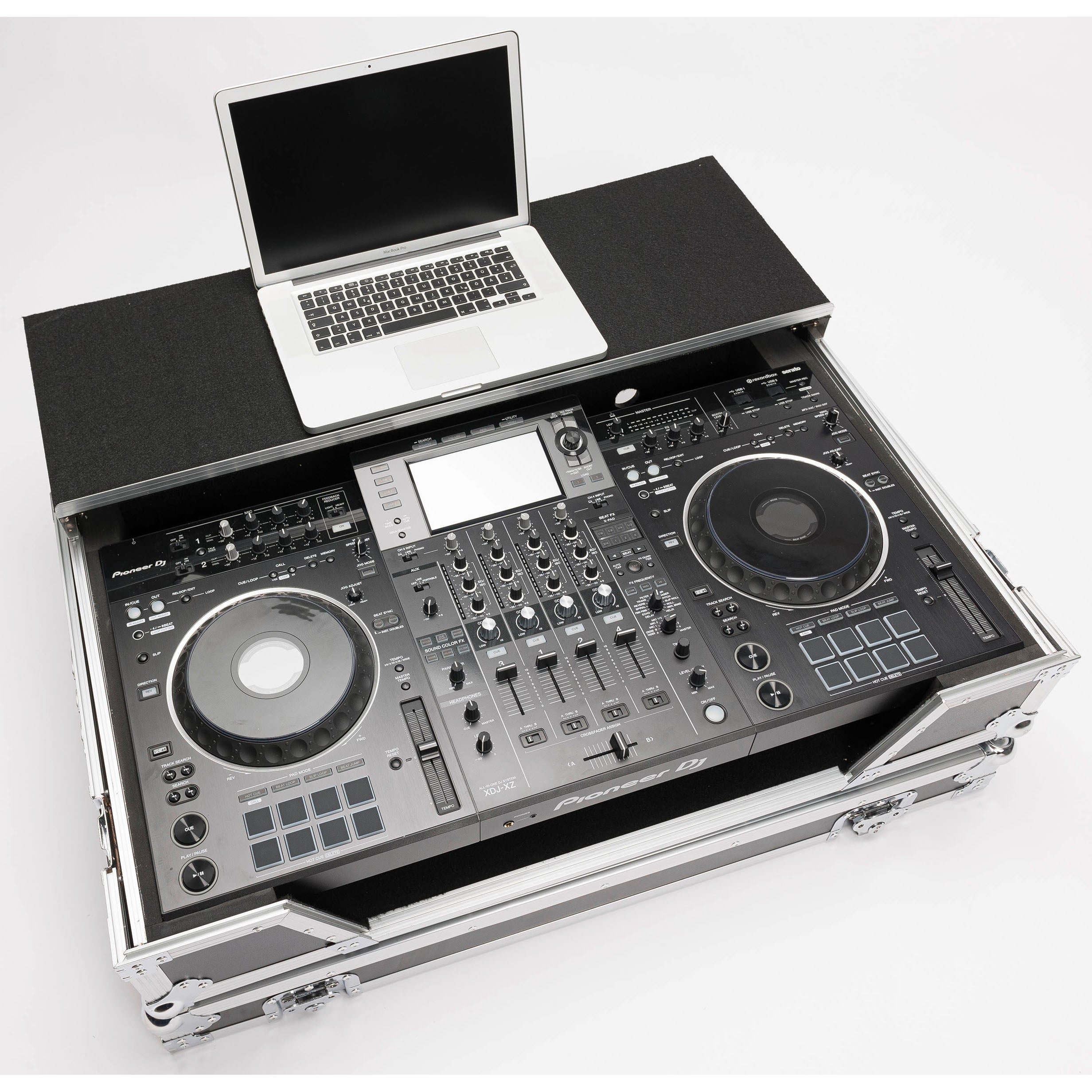 Magma DJ Controller workstation voor Pioneer XDJ-XZ 19 inch met laptop plateau