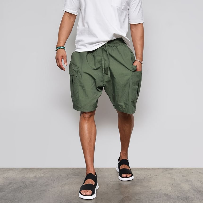 mopagrati - Cargoshorts met trekkoord in de taille en wijde pijpen